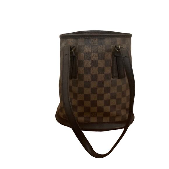 Louis Vuitton Marais Bucket Bag PM Damier Ebene Monogram Canvas Brown - Picture 3 of 16